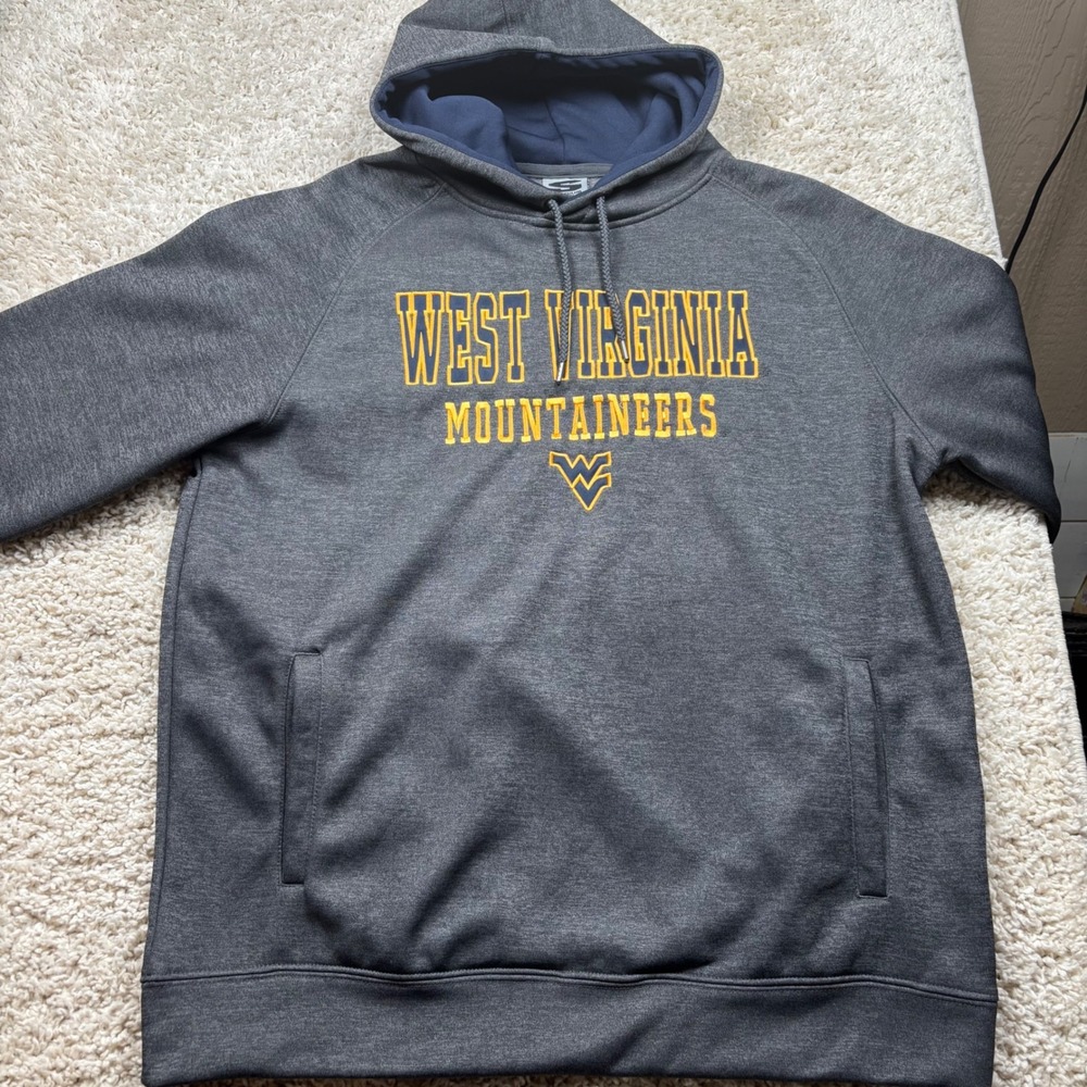 Stadium Athletics West Virginia Mountaineers Mens XL Gray Embroidered Hoodie - Picture 5 of 6